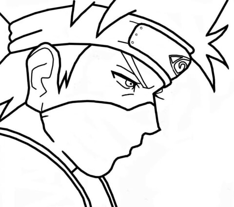 Kakashi Hatake Coloring Page